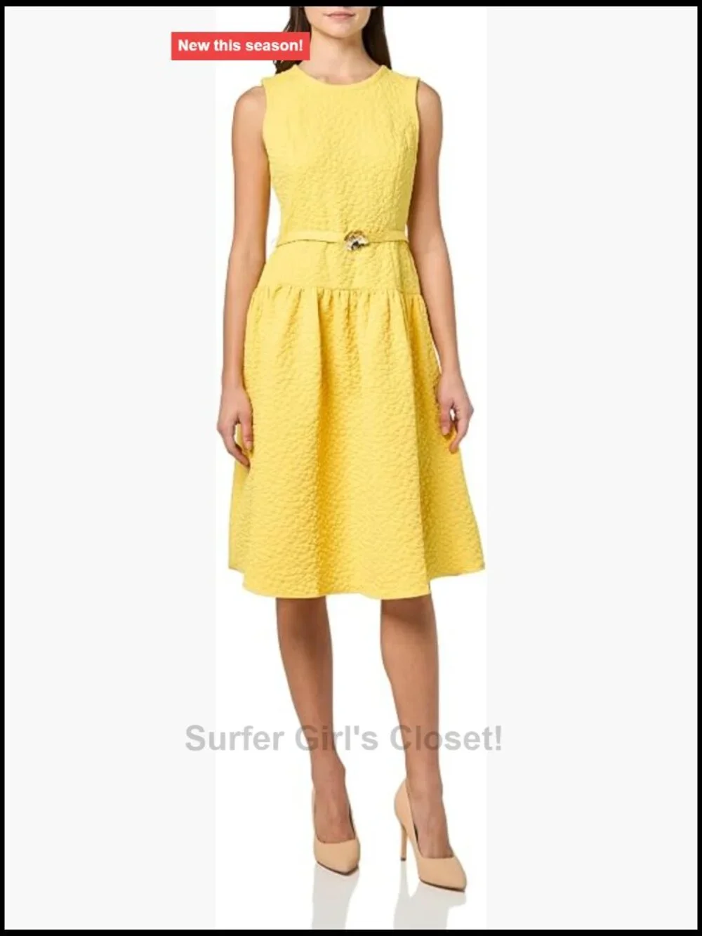 Sleeveless Crew Neck Floral Stretch Jacquard A-line Mini Dress